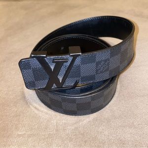 LOUIS VUITTON Damier Graphite Belt 110CM